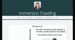 Desktop Screenshot of immersiontraveling.com