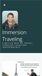 Mobile Screenshot of immersiontraveling.com