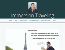 Tablet Screenshot of immersiontraveling.com